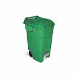 фото Контейнер для мусора пластик. 120л с педалью, зелёный TAYG (426001)