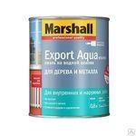 фото Водная эмаль для дерева и металла Marshall Export Aqua белая полумат. (0,8л
