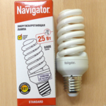 фото Лампа энергосберегающая Navigator 25/827 Е27
