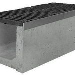 фото Лоток водоотводной бетонный DN -100 (1000*185*90) с чугунной решеткой