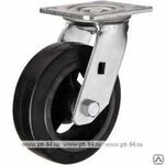фото Поворотное чугунное колесо SCd 200, литая черн. резина, г/п 270 кг, Ø 200мм
