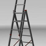 фото Лестница трехсекционная алюминиевая 3x7 H-1,88/3,15/4,48 м