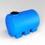 фото Емкость ЭВГ 2000 литров цилиндрическая горизонтальная, пластиковая Синий
