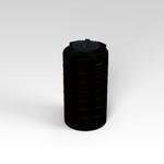 фото Емкость Т 300л литров цилиндрическая вертикальная, пластиковая Черный