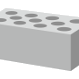 фото Камень силикатный М-125 пустотелый белый