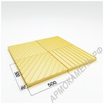 Фото №2 Тактильная плитка 500х500х50 мм, цвет серый, желтый