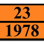 фото Оранжевая табличка опасный груз 23-1978 (пропан)