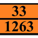 фото Оранжевая табличка опасный груз 33-1263 (краска)