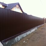 фото Установим забор металлический 1,5 м Шоколадно-Коричневый
