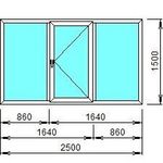 фото Остекление балкона в два стекла, размер 2500*1500мм