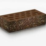 фото Кирпич Brown granite (Кора посыпка орех) коричневый накатка посыпк