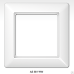 фото AS581WW JUNG серия AS500, рамка одноместная, белая