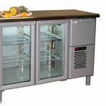 фото Холодильный стол Полюс BAR-250С (ГРК-250С), 1260 мм, 2 стеклянные дверцы, 1