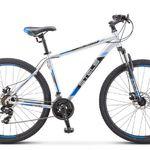 фото Горный (MTB) велосипед STELS Navigator 900 MD 29 F010 серебристый/синий 21" рама