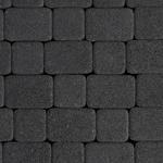 фото Тротуарная плитка Выбор Классико Гранит 40 мм 2 камня Черная
