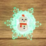 фото Фигура светодиодная "Снеговик на снежинке" RGB на присоске 5.5х5.5см Neon-Night 501-038