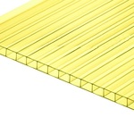 фото Сотовый поликарбонат ПОЛИГАЛЬ ПРАКТИЧНЫЙ Желтый 8 мм (2,1*6 м)