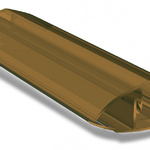 фото Соединительный профиль из поликарбоната HCP Крышка + База Бронза 6000*16 мм