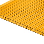 фото Сотовый поликарбонат CARBOGLASS Премиум Оранжевый 4 мм (2,1*12 м)