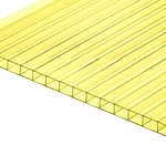 фото Сотовый поликарбонат ПОЛИГАЛЬ ПРАКТИЧНЫЙ Желтый 10 мм (2,1*12 м)