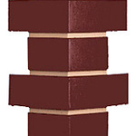 фото Угол фасадной панели «T-Siding», керамический кирпич "Модерн", жженый