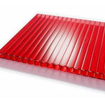 фото Сотовый поликарбонат PLATINO Красный 8 мм (2,1*12 м)