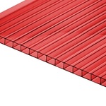 фото Сотовый поликарбонат ПОЛИГАЛЬ ПРАКТИЧНЫЙ Красный 4 мм (2,1*12 м)