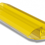 фото Соединительный профиль из поликарбоната HCP Крышка + База Желтый 6000*6-10 мм