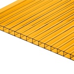 фото Сотовый поликарбонат CARBOGLASS Премиум Оранжевый 6 мм (2,1*12 м)