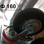 фото Колесо повороное Ф 160 с тормозом для вышки туры