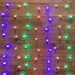 фото Гирлянда "Светодиодный Дождь" 1.5х1.5 м с насадками шарики свечение с динамикой LED мультиколор 230В провод прозр. Neon-Night 235-049