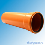 фото Труба полипропиленовая ПП 200х1000 мм, канализационная наружная, оранжевая