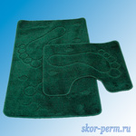 фото Набор ковриков для ванной 2 предмета (зеленый)
