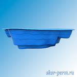 Фото №4 Чаша для пруда пластиковая 900 литров синяя