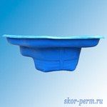 Фото №3 Чаша для пруда пластиковая 270 литров синяя