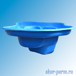 Фото №4 Чаша для пруда пластиковая 270 литров синяя