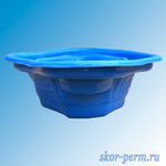 Фото №4 Чаша для пруда пластиковая 190 литров синяя