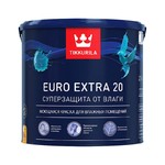 фото Краска акриловая Tikkurila Euro Extra 20 влагостойкая моющаяся полуматовая белый 2.7 л