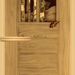 фото Дверь для бани АКМА АРТ с Фьюзингом ОКОНЦЕ 7х19 (8 мм, коробка осина)
