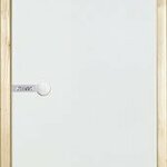фото Дверь для сауны Harvia 8х19 (стеклянная, прозрачная, коробка ольха), D81904L