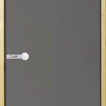 фото Дверь для сауны Harvia 9х21 (стеклянная, серая, коробка ольха), D92102L