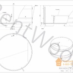 Фото №3 Купель для бани из лиственницы круглая D = 1,8 м (натуральная, полимерное покрытие, H = 1,0 м)
