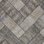 фото Тротуарная плитка Выбор Паркет Искусственный камень 80 мм 600х200 Габбро