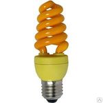 фото Лампа энергосберегающая Ecola Spiral Color 15W E27 Yellow Желтый 124х45