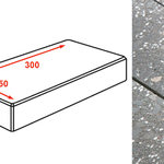 фото Плитка тротуарная Готика Granite FINO, картано, Ильменит 300*150*80 мм