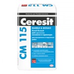 Фото №2 CERESIT CM115 Клей для мозаики и мрамора белый 25 кг