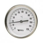 фото Биметаллический термометр для неагрессивных сред ТБ-100 (осевой) диаметр корпуса 100 мм от 0оС до +150оС, 50 мм