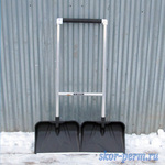 Фото №5 Скребок-лопата для уборки снега PROTEX Тандем пластиковый, с металлической накладкой