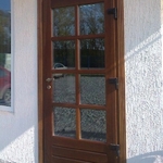 фото Утепленная входная дверь со стеклопакетом