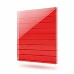 фото Сотовый поликарбонат RATIONAL Красный 6 мм (2,1*12 м)